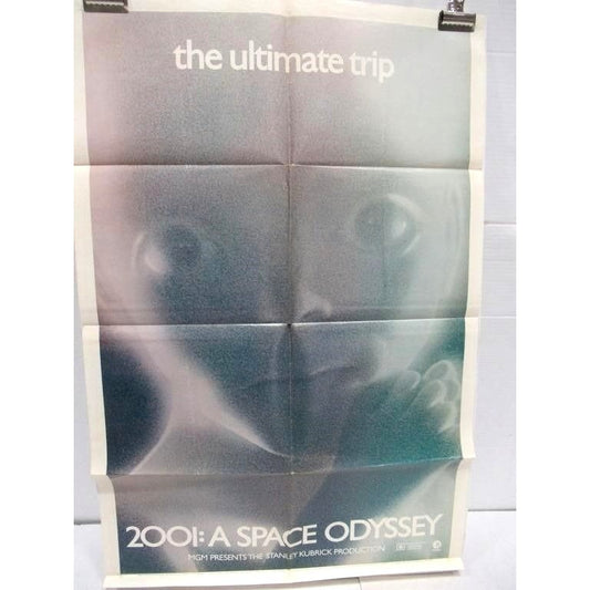 2001: A Space Odyssey (1971 Re-Release) Vintage Folded One-Sheet Movie Poster