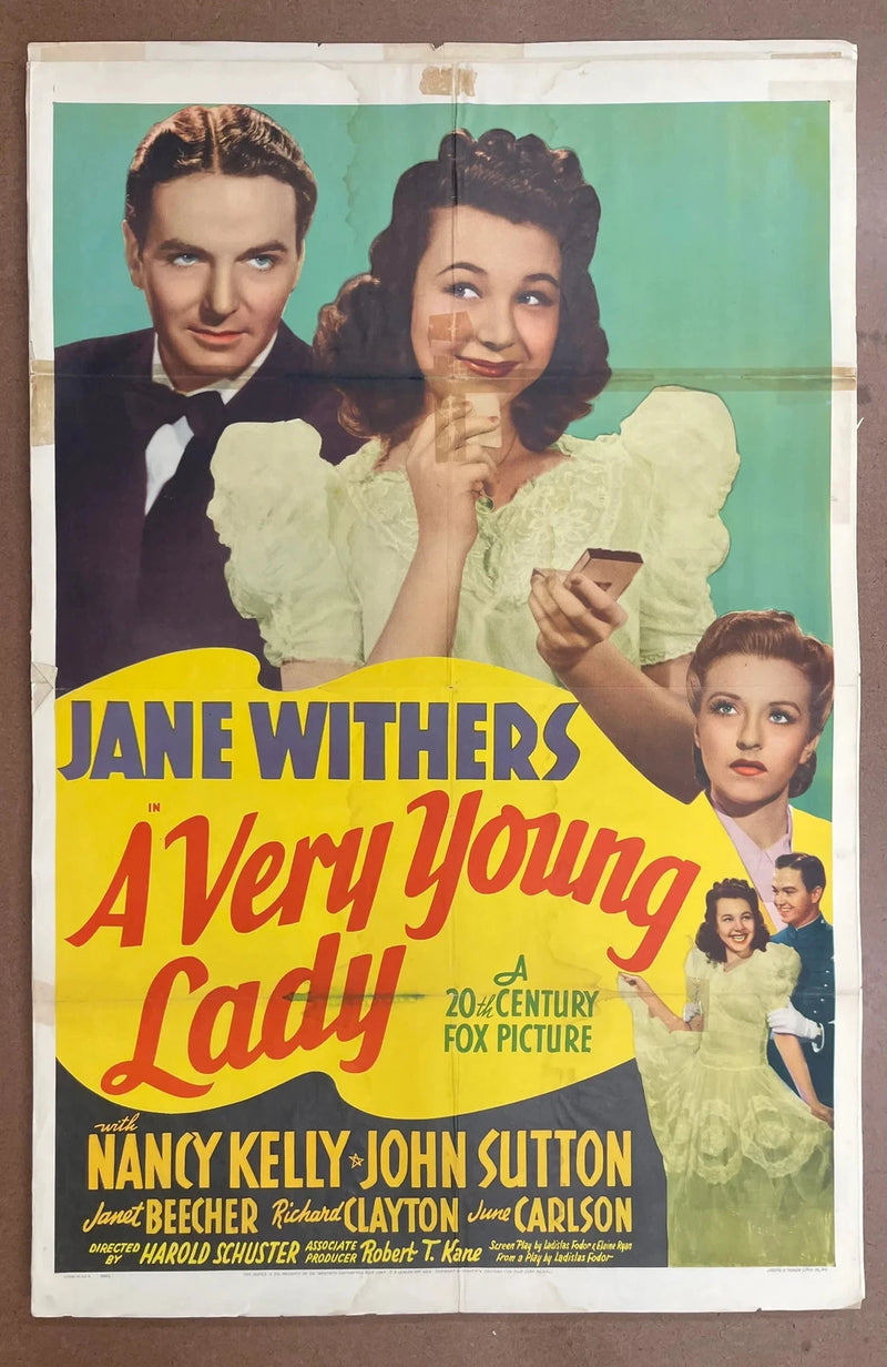 A Very Young Lady 1941 Original US One Sheet Folded Jane Withers Poster