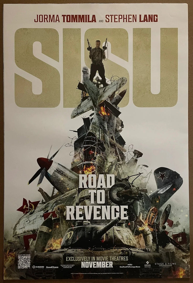 Sisu Road to Revenge 2025 USA One Sheet DS Rolled Movie Poster Stephen Lang