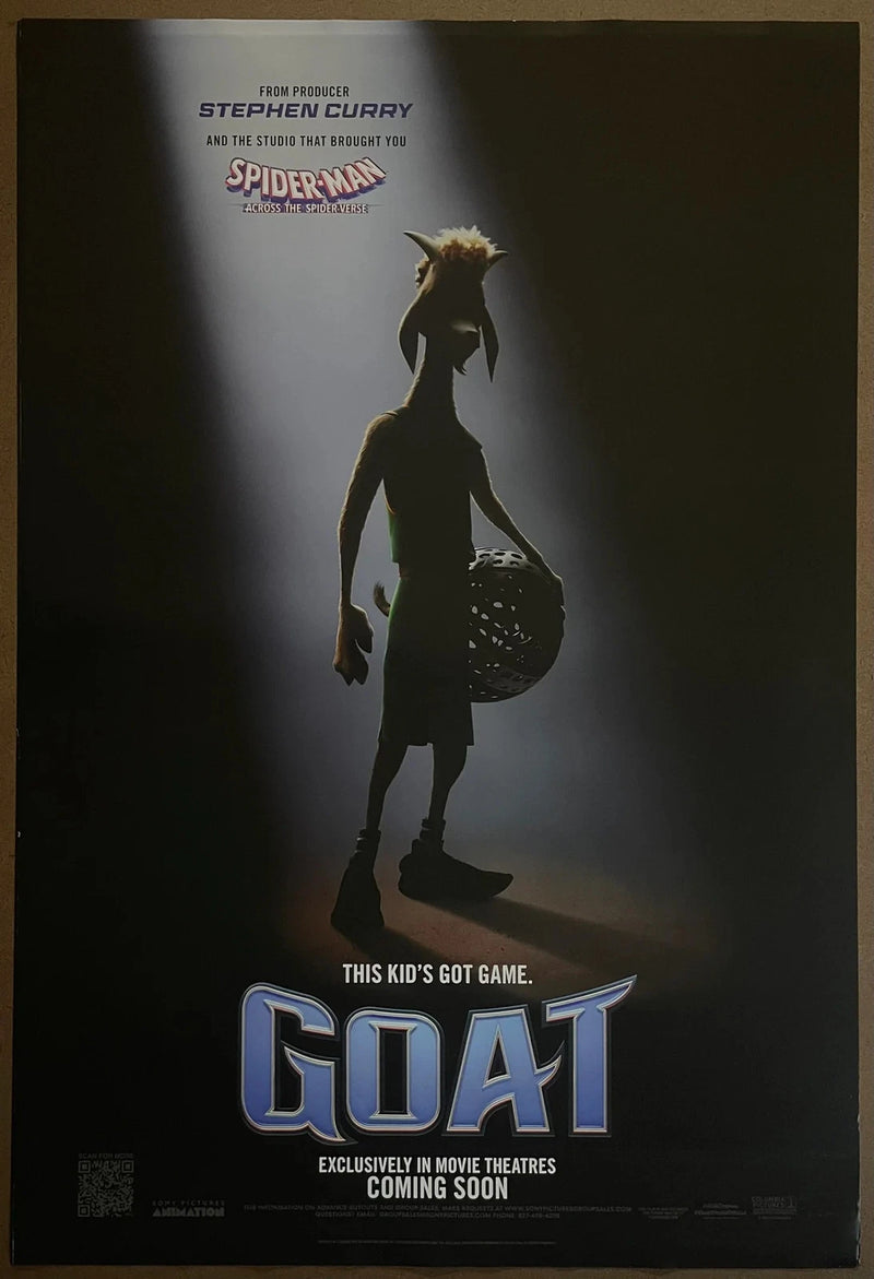 GOAT 2026 Animated Basketball Comedy 27x40 Double-Sided Movie Poster