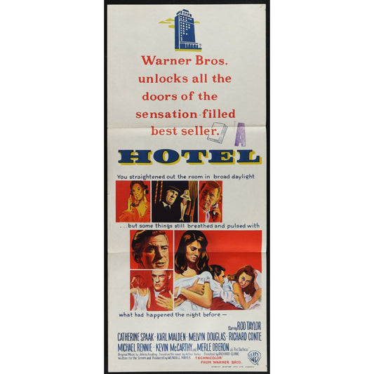 Hotel (1967) Original Australian Daybill Movie Poster Folded 13x30