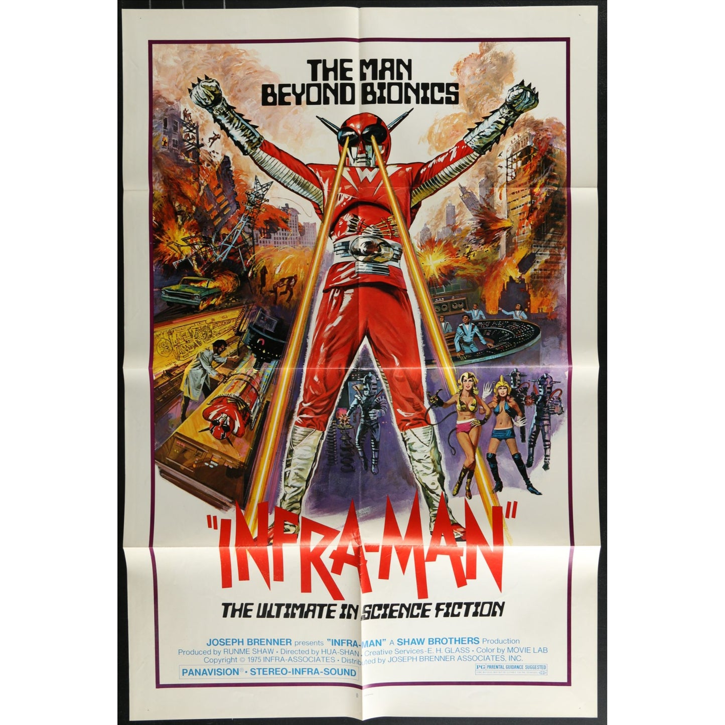 Infra-Man (1975) Original Movie Poster Folded 27x41