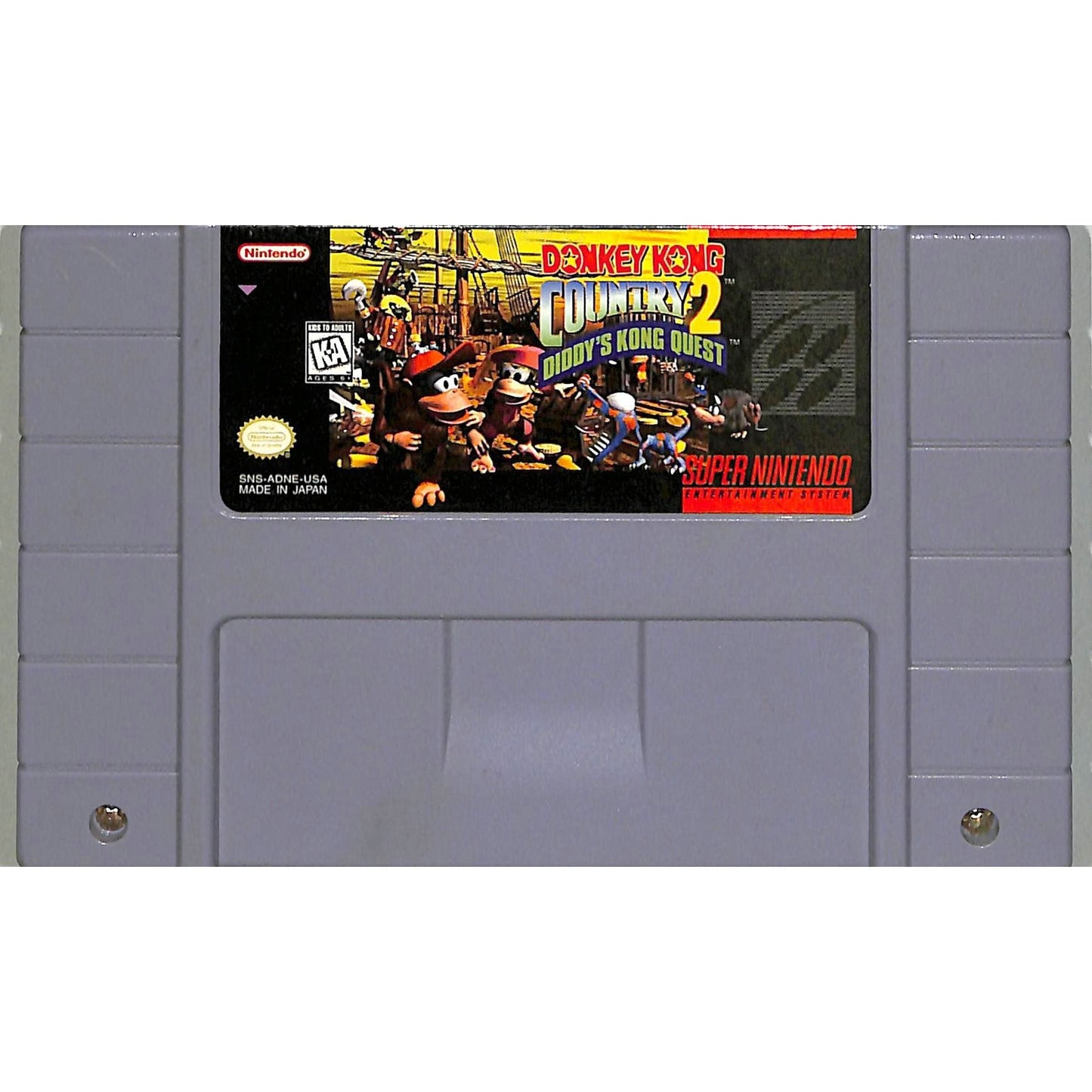 Donkey Kong Country 2: Diddy's Kong Quest (1995) Nintendo SNES Cartridge + Manual