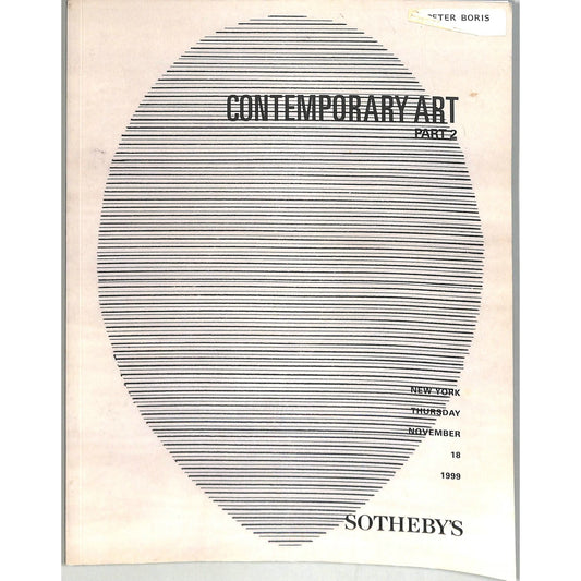 Sotheby's Contemporary Art Part II Catalog, 1999