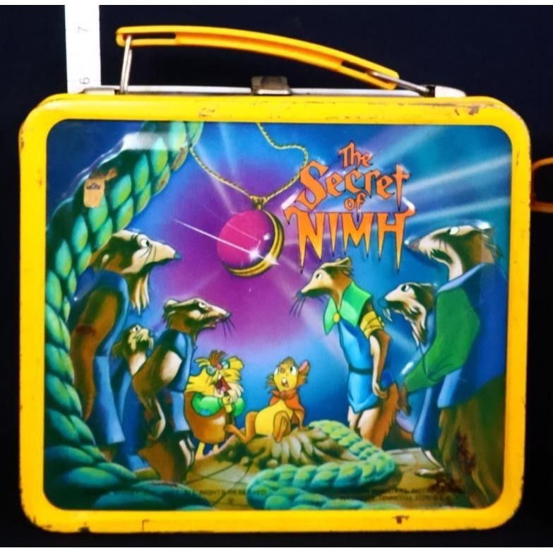 Vintage metal Secret Of Nimh lunchbox w/ thermos
