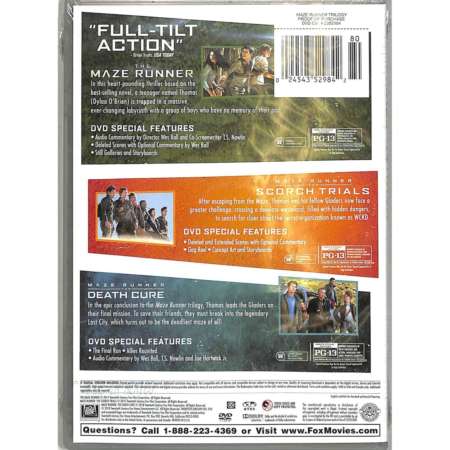 Maze Runner Trilogy (DVD) Brand New Sealed