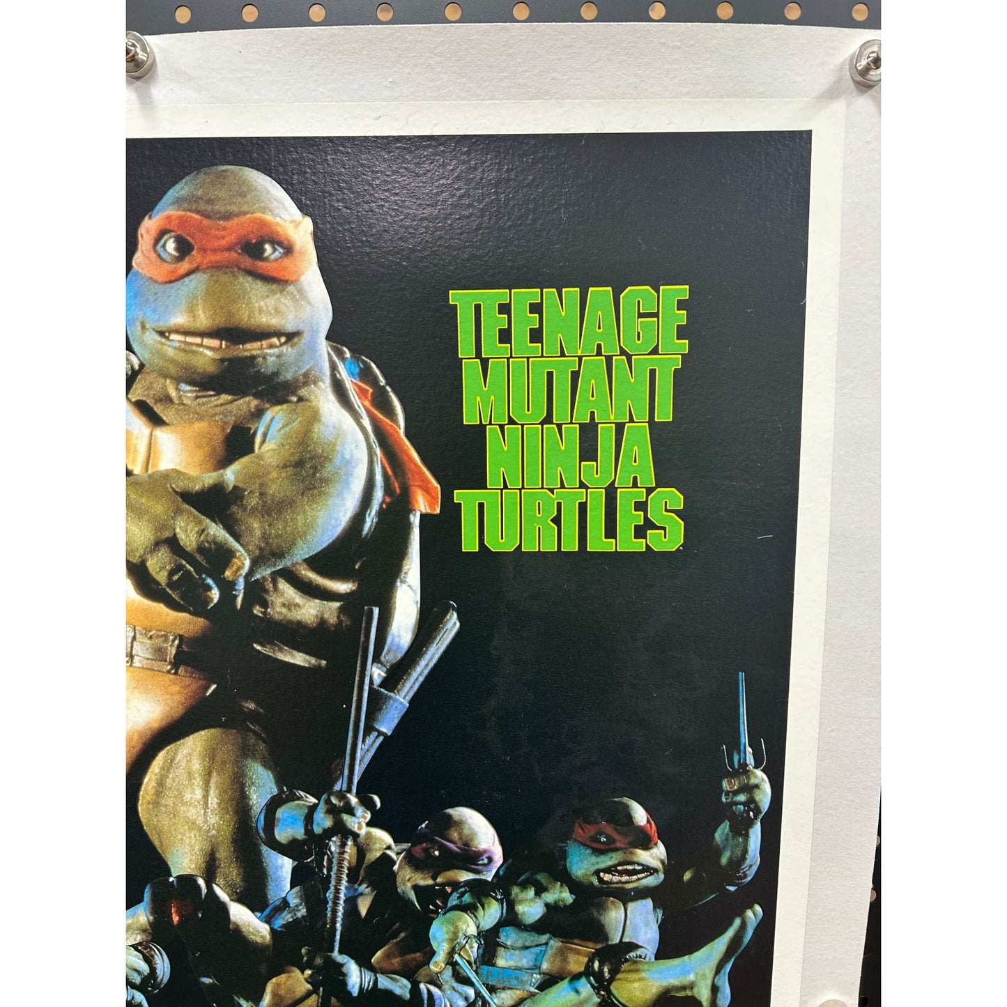 TMNT Ninja Turtles Original Thai Linenbacked Restored Poster Ex Cond! 31.5x21.5"