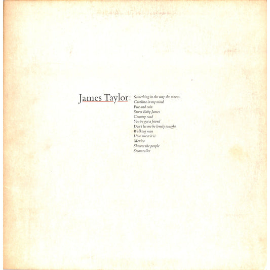 James Taylor - Greatest Hits Vinyl Record BSK 3113