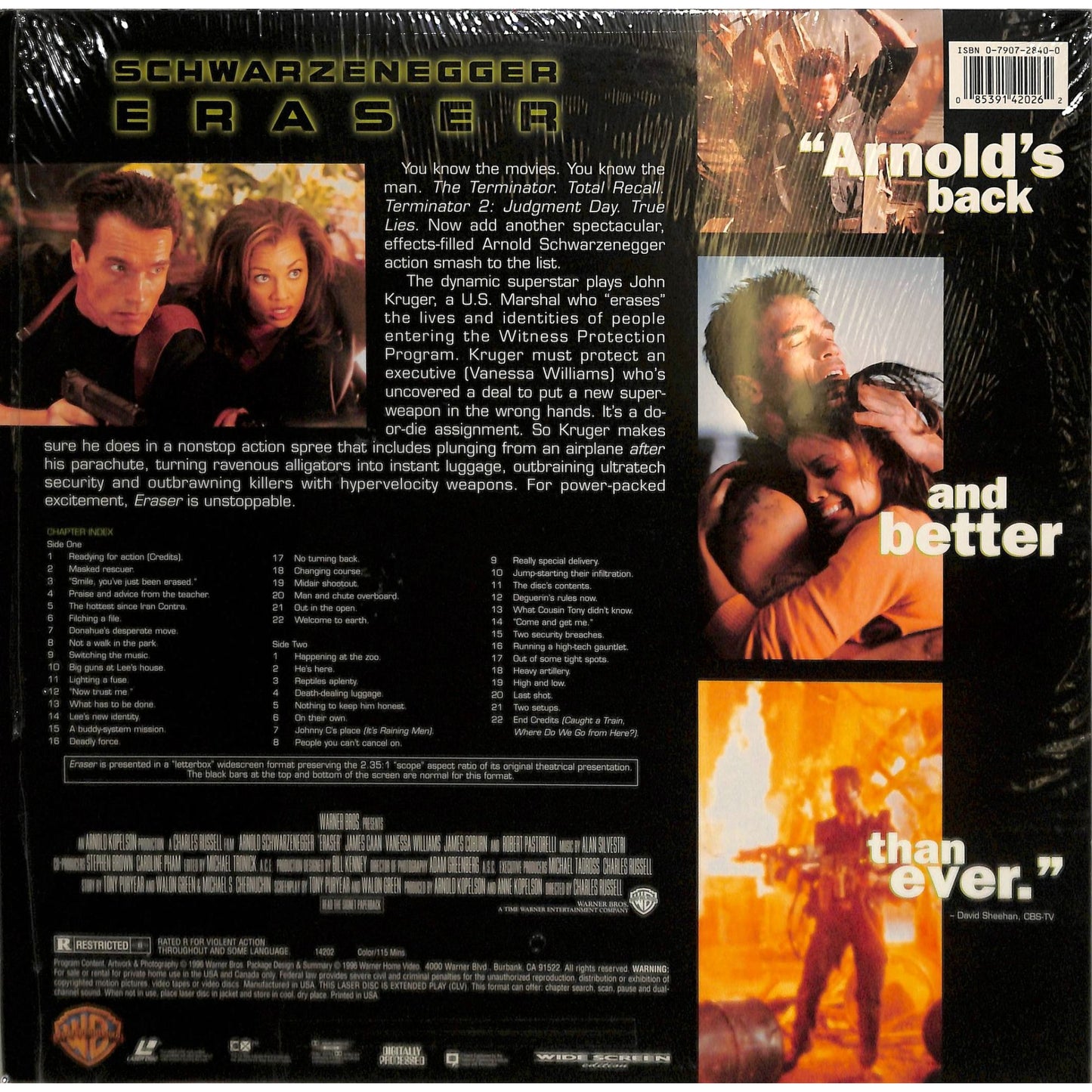 Eraser (1996) Laserdisc