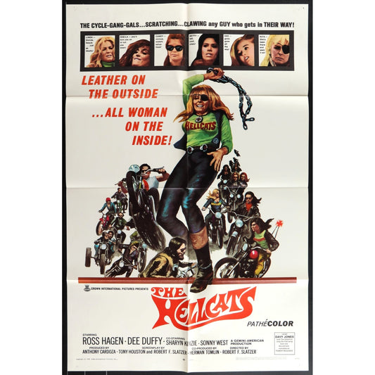 The Hellcats (1968) Original Movie Poster Folded 27x41