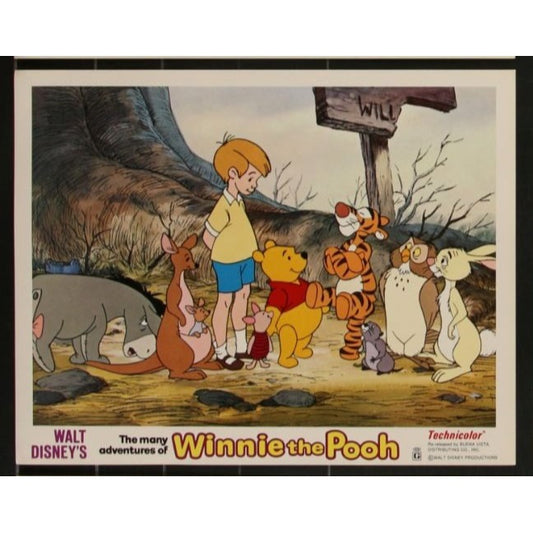 Winnie the Pooh (1977 Re-issue) Original Lobby Card Movie Poster 11x14