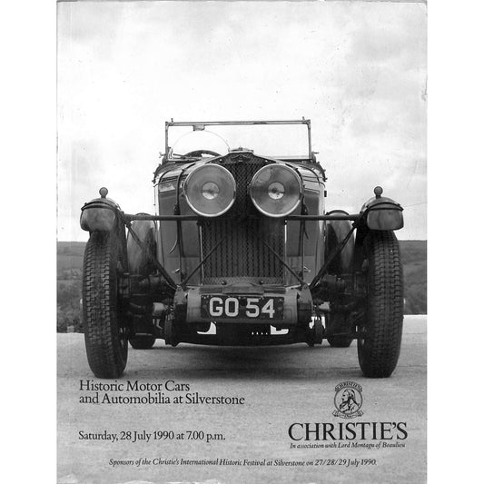 Christie's Historic Motor Cars Auction Catalog July 28, 1990
