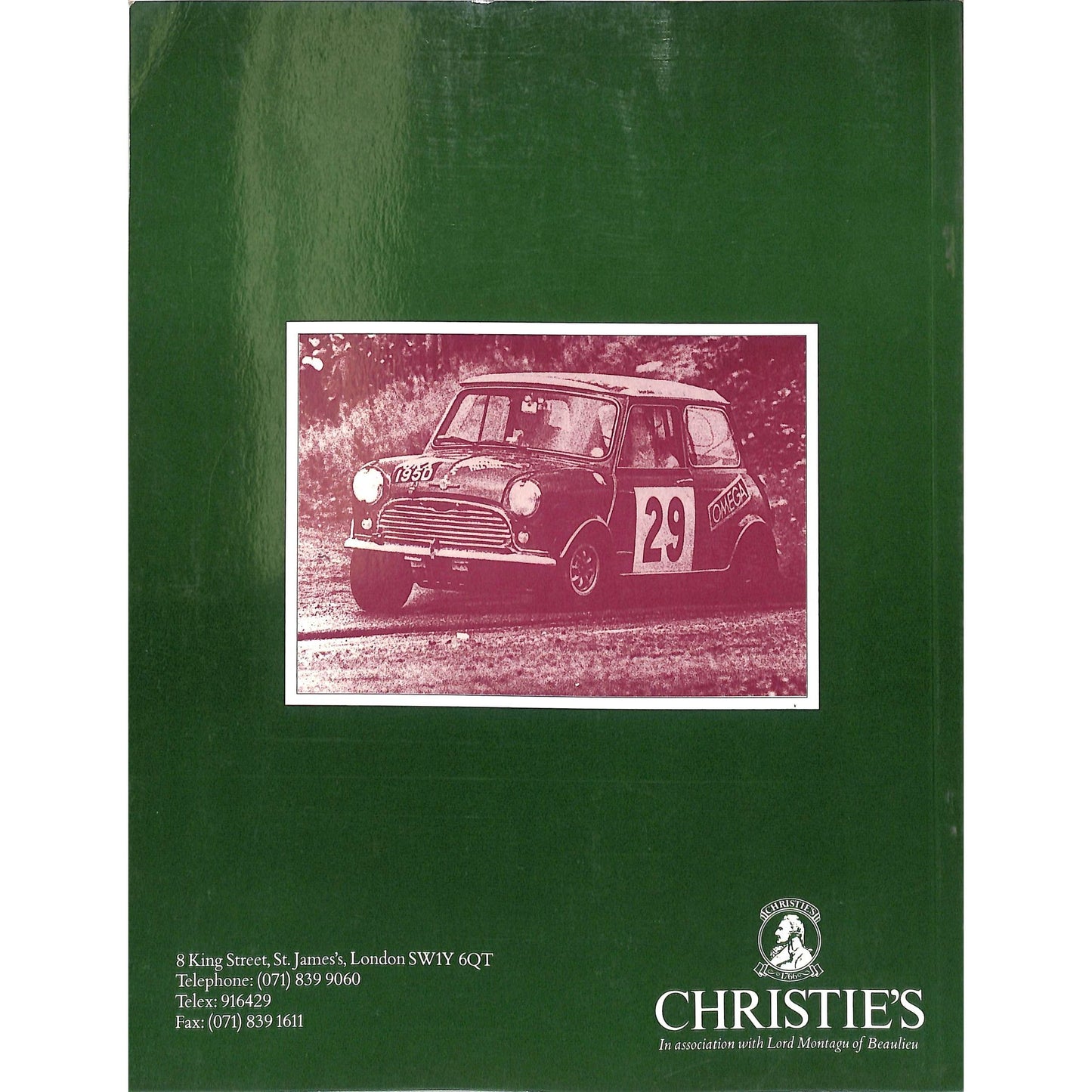 Christie's Historic Motor Cars Auction Catalog July 28, 1990