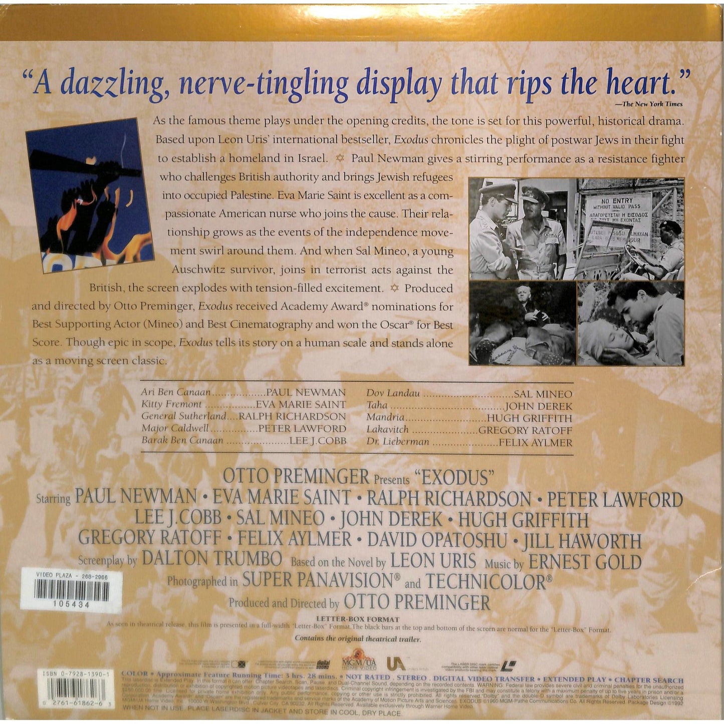 Exodus (1960) Laserdisc