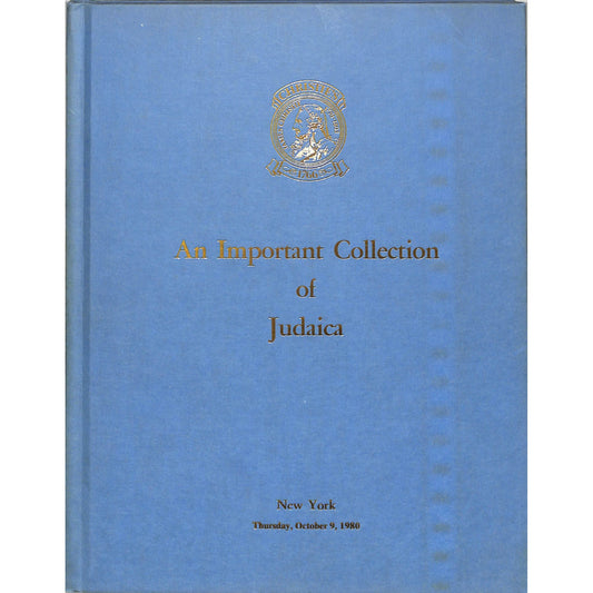 Christie's Important Judaica Auction Catalog October 9, 1980