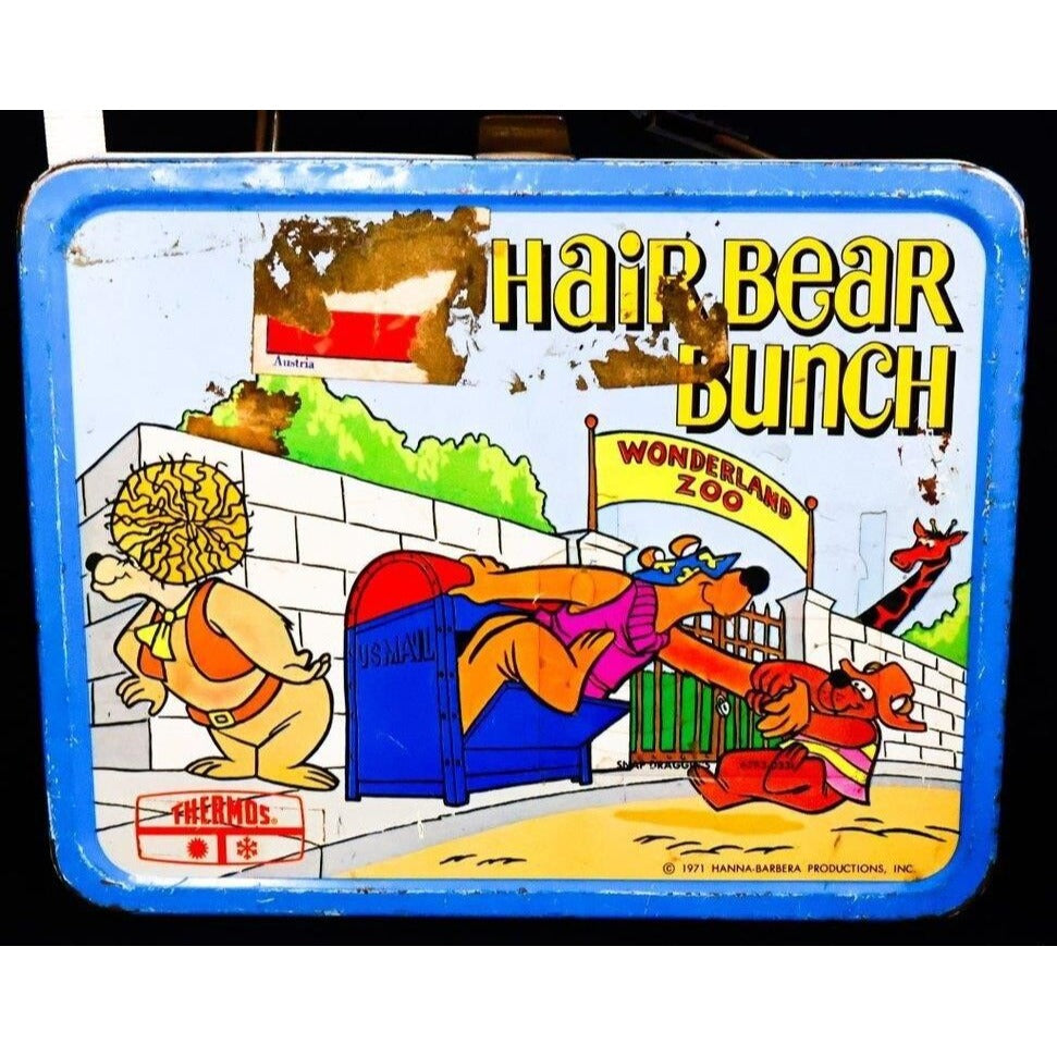 Vintage metal Hair Bear Bunch lunchbox