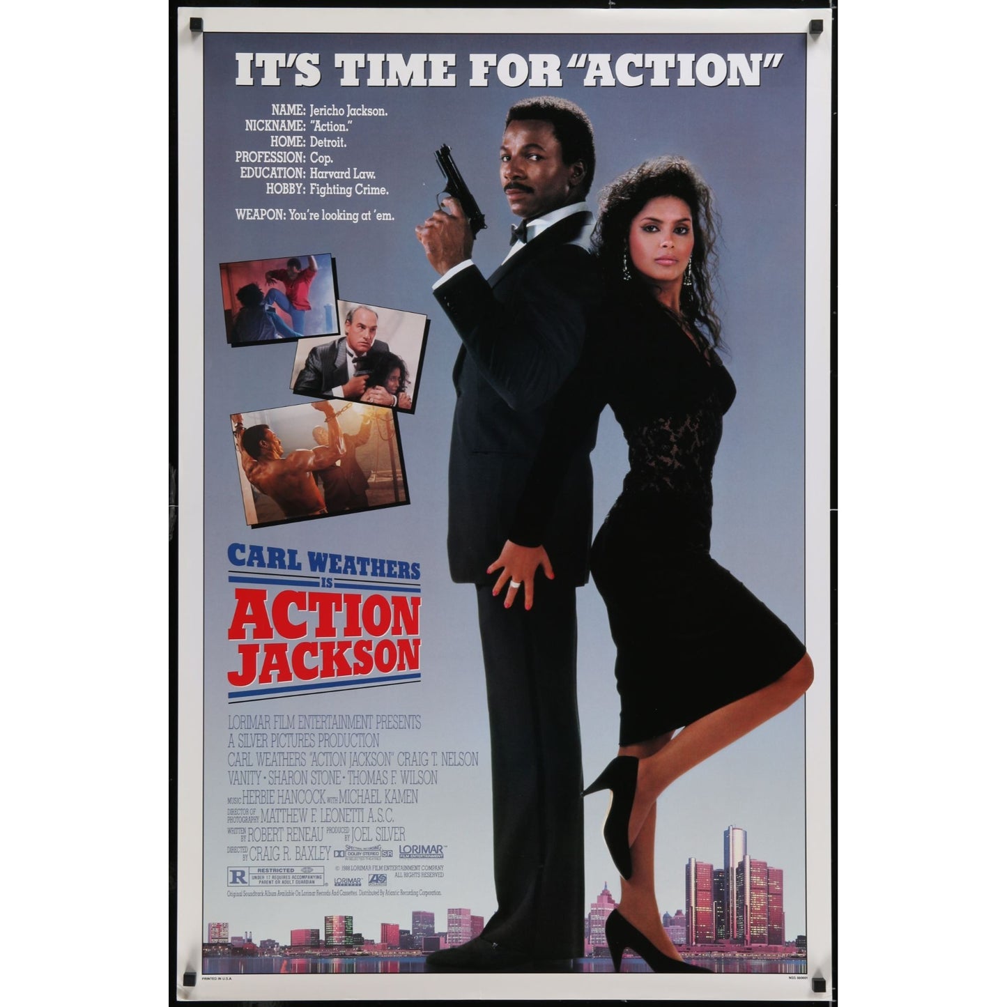 Action Jackson (1988) Original Movie Poster Rolled 27x41