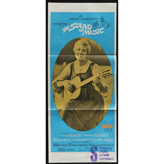 The Sound of Music (1965) Original Australian Daybill Movie Poster Folded 13x30