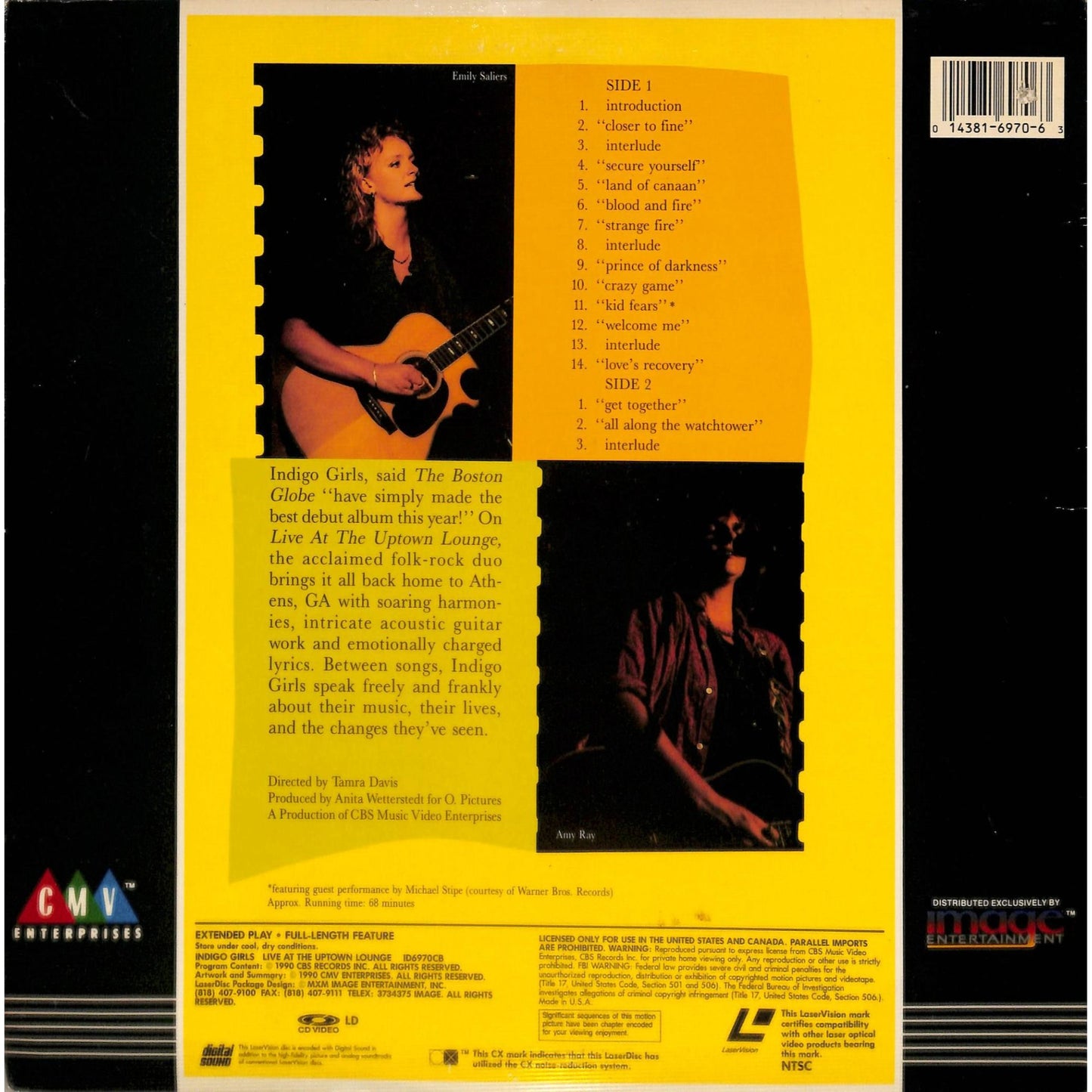 Indigo Girls: Live at the Uptown Lounge (1990) Laserdisc
