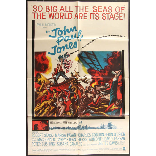 John Paul Jones (1959) Original Movie Poster 27x41
