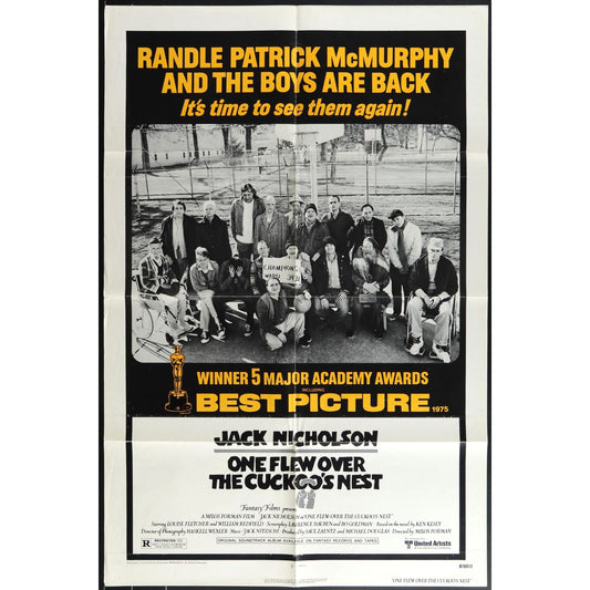 One Flew Over the Cuckoo's Nest (1975) Original Movie Poster 27x41