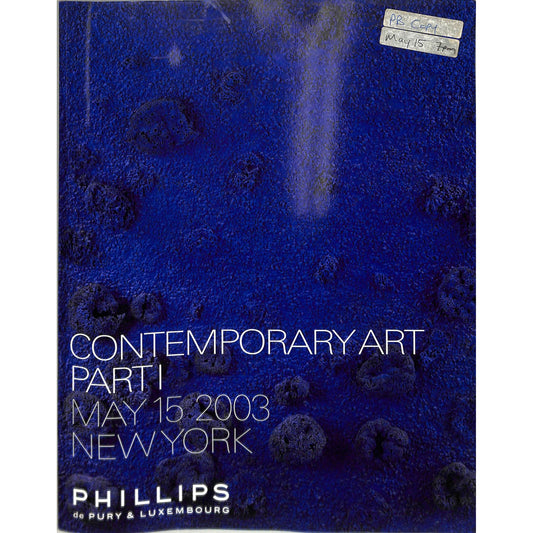 Phillips Contemporary Art Part 1 Catalog May 15, 2003