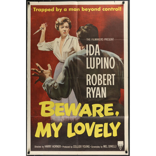 Beware, My Lovely (1952) Original Folded Movie Poster 27x41