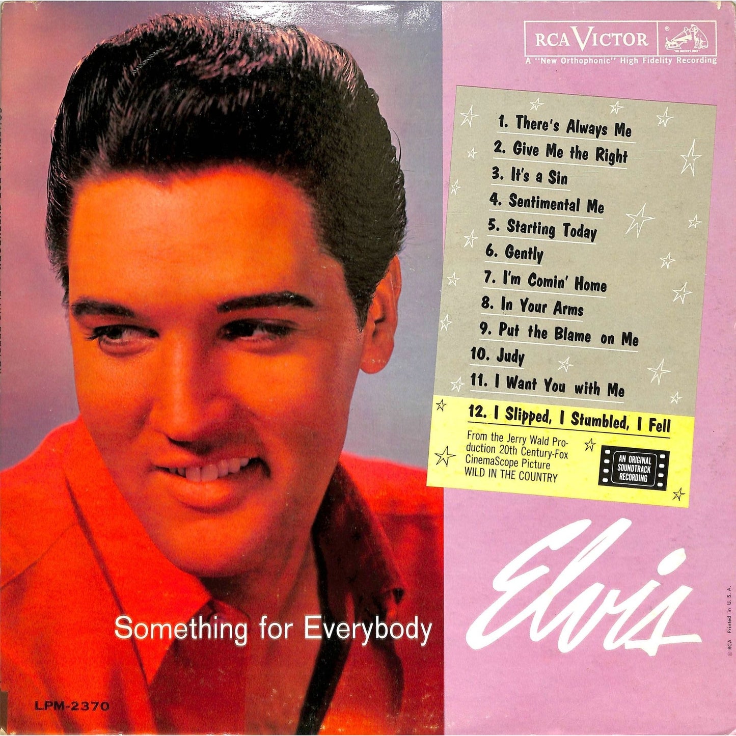 Elvis Presley - Something For Everybody (1961) Vinyl Record LPM 2370