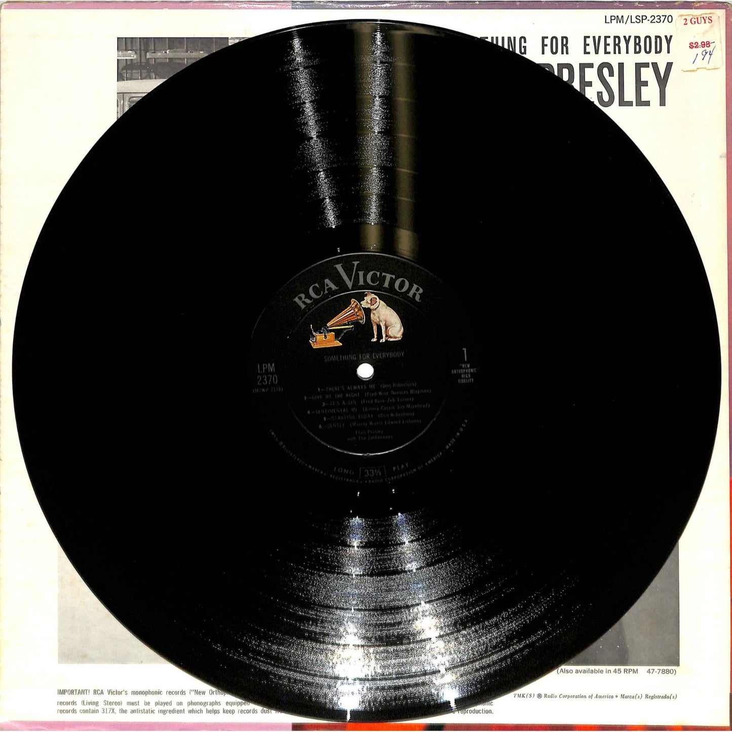 Elvis Presley - Something For Everybody (1961) Vinyl Record LPM 2370