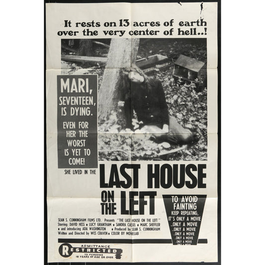The Last House on the Left (1972) Original Movie Poster Folded 27x41