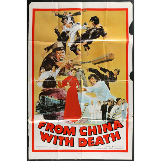 From China with Death (1974) Original Movie Poster Folded 27x41