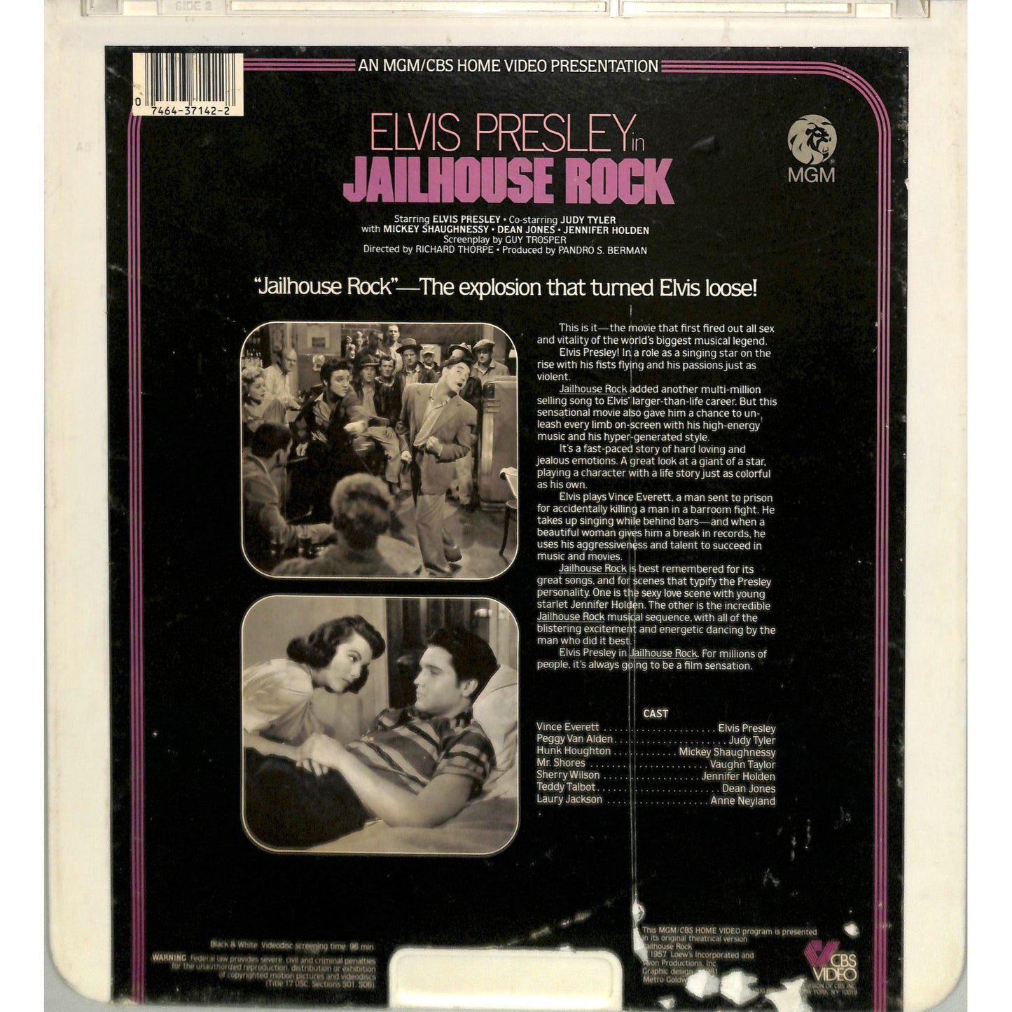 Jailhouse Rock (1957) Vintage CED Videodisc