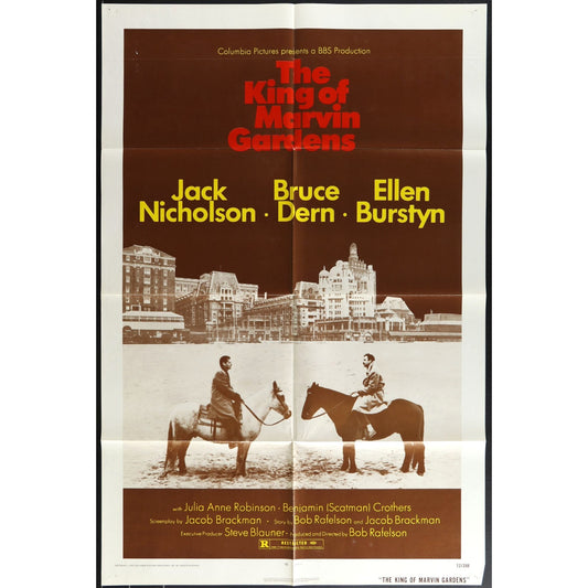 The King of Marvin Gardens (1972) Original Movie Poster Folded 27x41