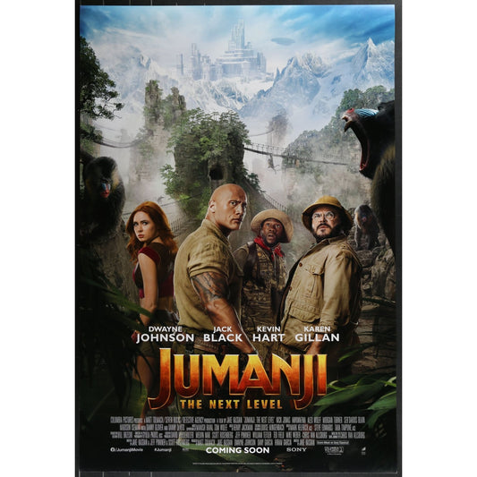 Jumanji: The Next Level (2019) Original Double-sided Movie Poster Rolled 27x40