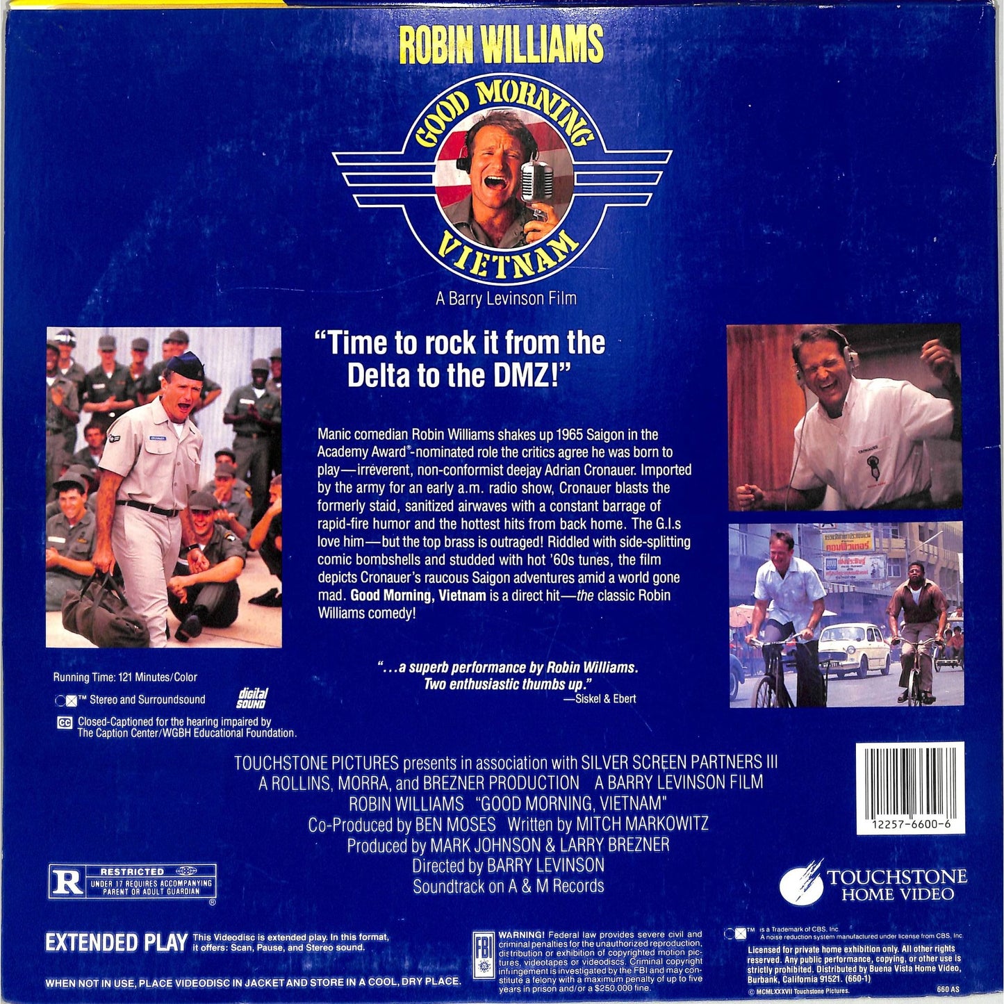 Good Morning, Vietnam (1987) Laserdisc
