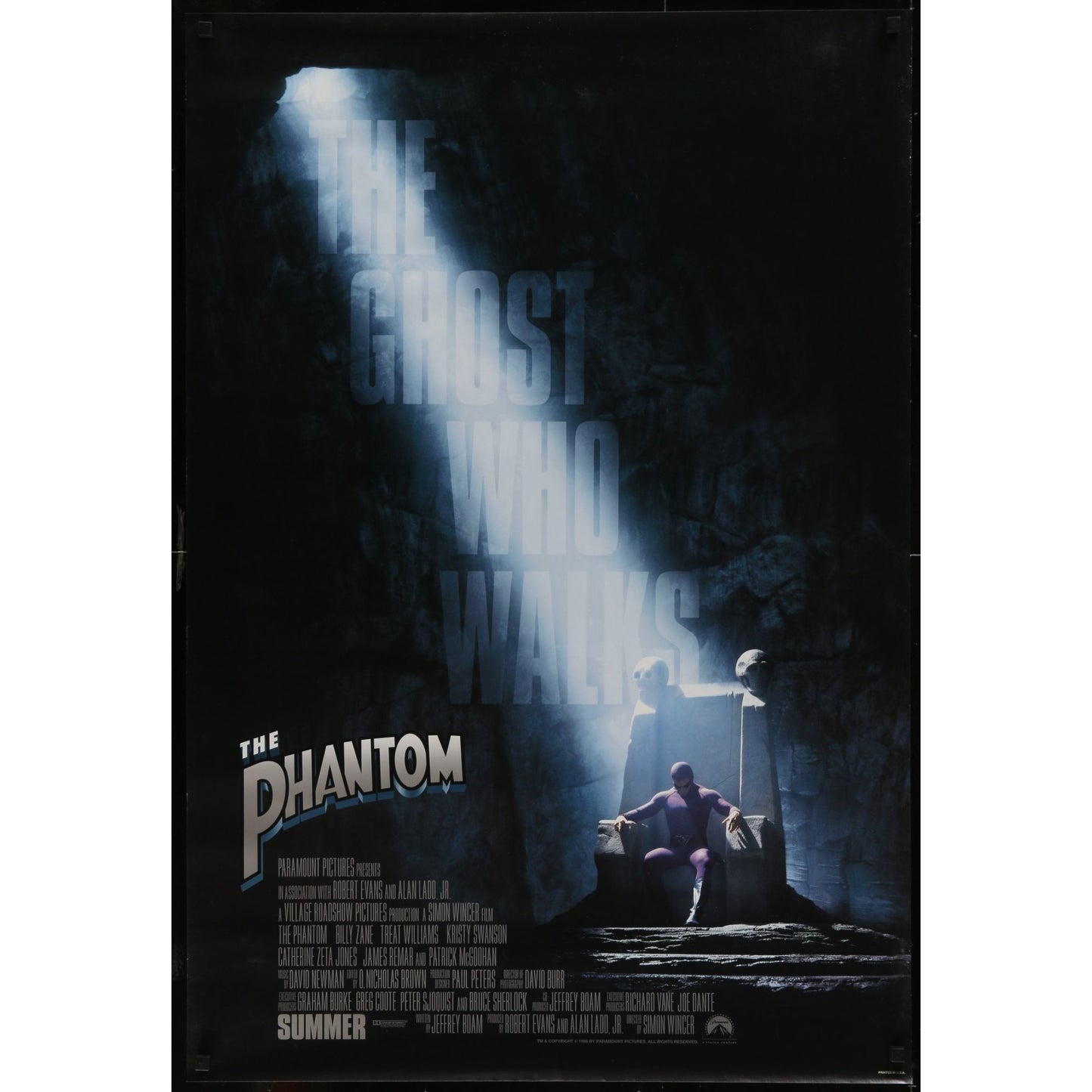The Phantom (1996) Original Movie Poster Rolled 27x41