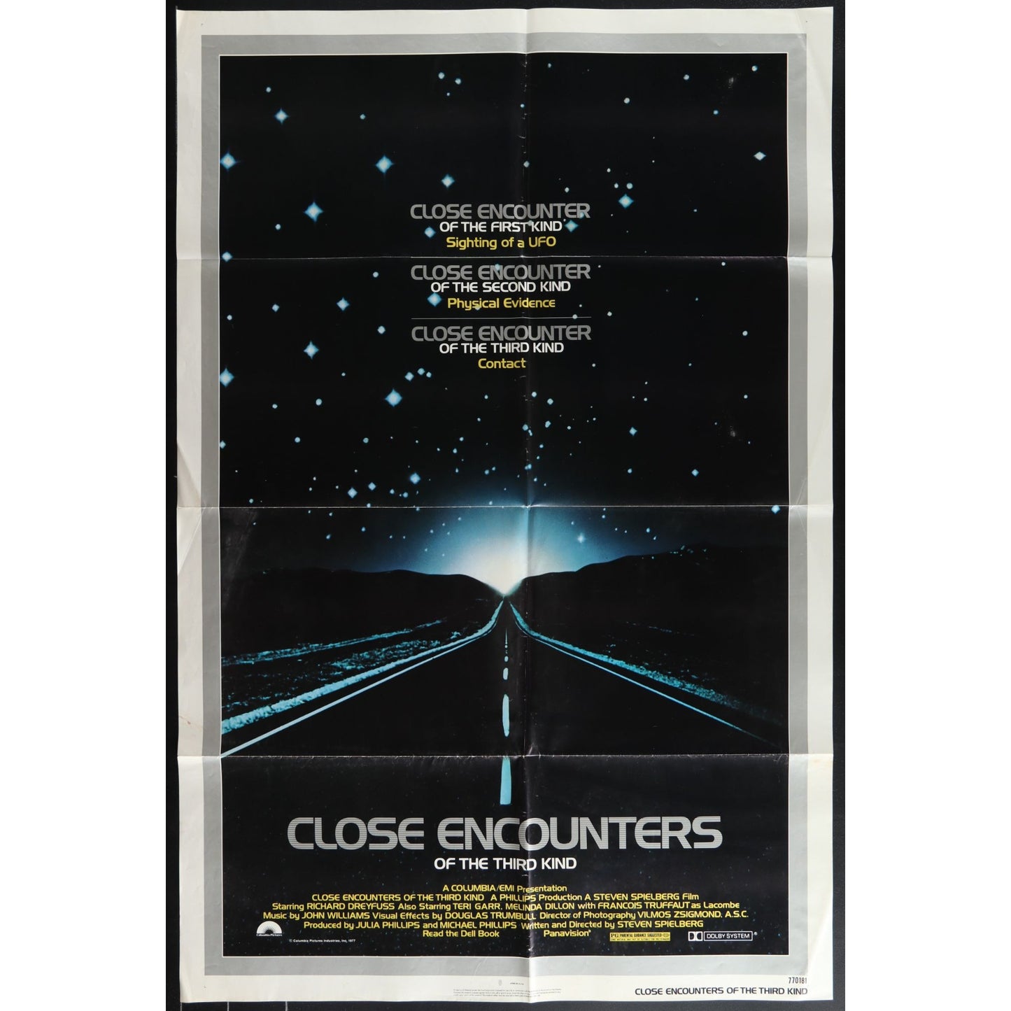 Close Encounters of the Third Kind (1977) Original Movie Poster Folded 27x41