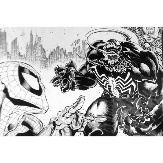 Joshua Derstine/John Livesay Spider-Man VS. Venom Original Artwork 11x17