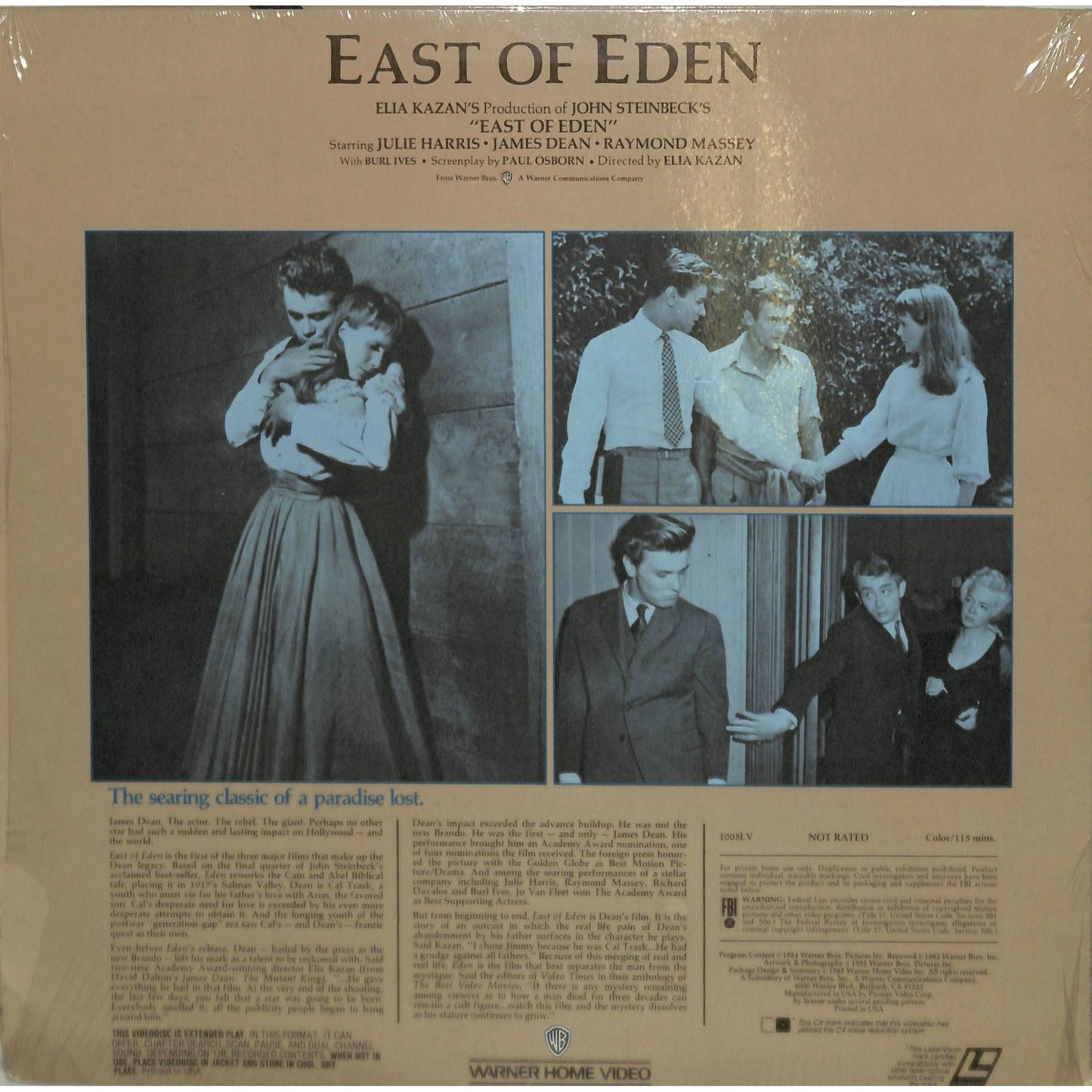 East of Eden (1955) Laserdisc