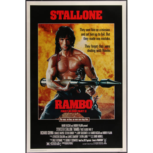 Rambo: First Blood Part 2 (1985) Original Movie Poster Rolled 27x41