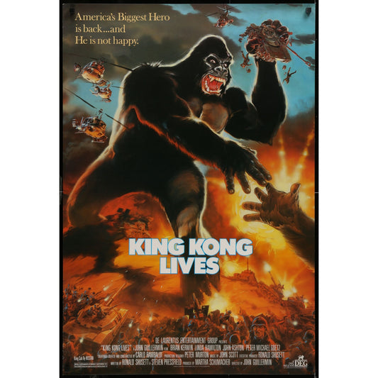 King Kong Lives (1986) Original Single-sided Movie Poster Rolled 27x40