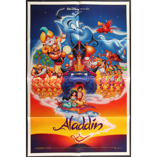 Aladdin (1992) Original Movie Poster Folded 27x41