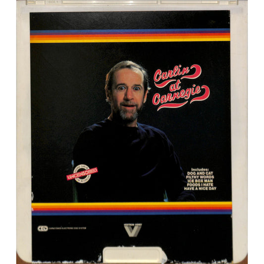 Carlin at Carnegie (1982) Vintage CED Videodisc TESTED WORKING