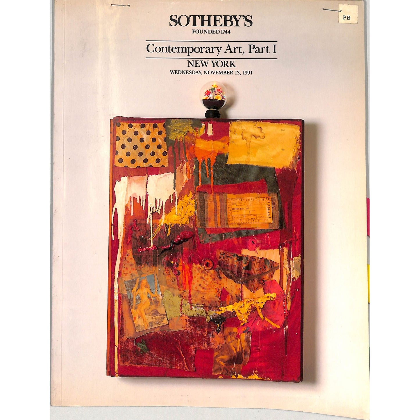 Sotheby's Contemporary Art Part 1 Auction Catalog November 13, 1991