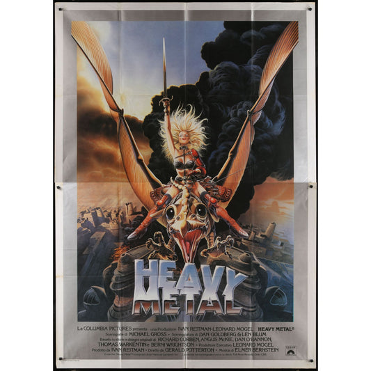 Heavy Metal (1981) Original Italian 2P Movie Poster Folded 55x78