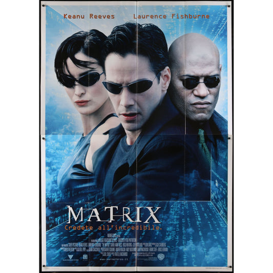 The Matrix (1999) Original Italian 2P Movie Poster Folded 55x78
