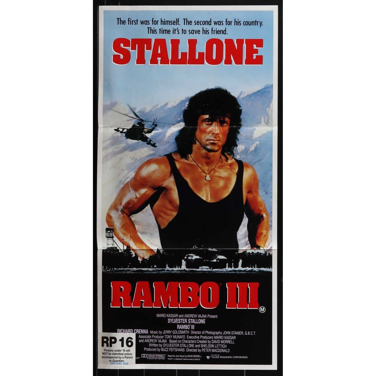 Rambo III (1988) Original Daybill Movie Poster