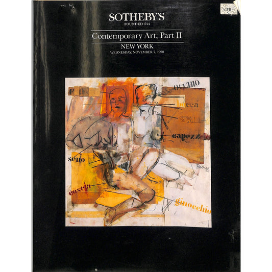 Sotheby's Contemporary Art Part 2 Auction Catalog November 7, 1990