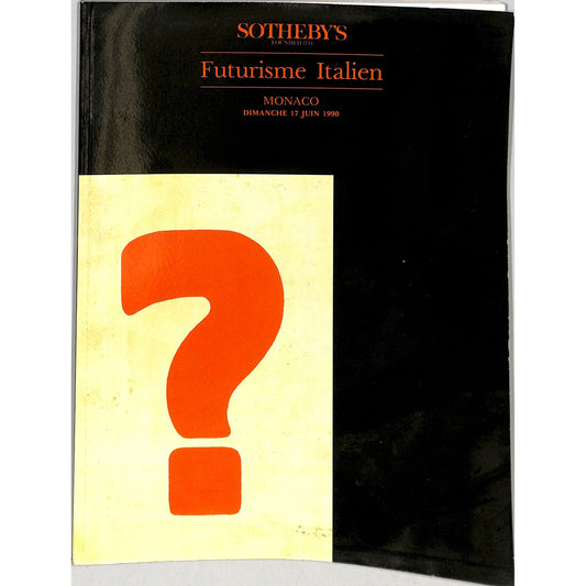 Sotheby's Futurisme Italien Art Auction Catalog June 17, 1990