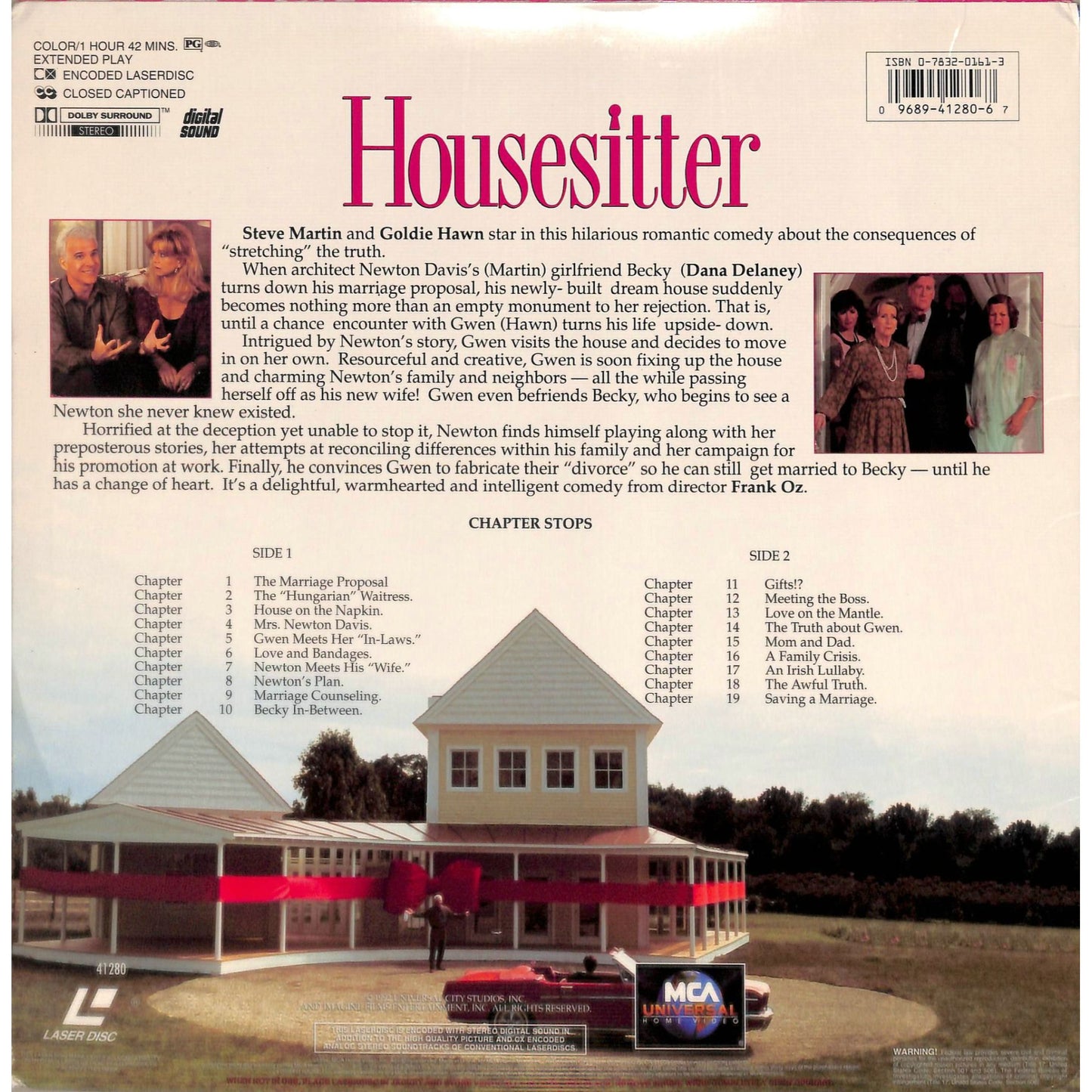 House Sitter (1992) Laserdisc
